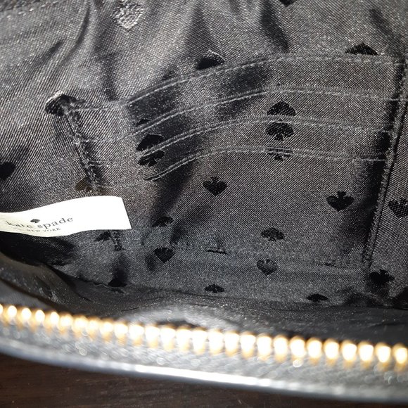 Kate Spade Cameron Black Saffiano Leather L-zip Wristlet - Picture 4 of 5